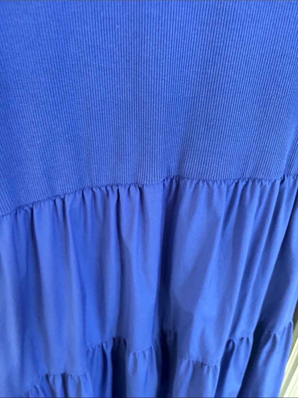 Chico's Blue Tiered Puff-Sleeve midi Dress - Picture 6 of 6
